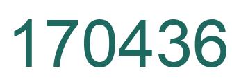 Number 170436 green image