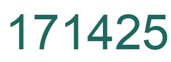 Number 171425 green image