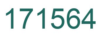 Number 171564 green image