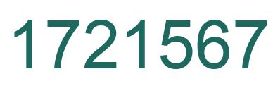 Number 1721567 green image
