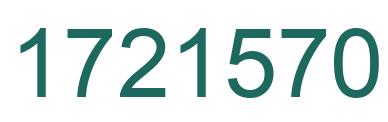 Number 1721570 green image