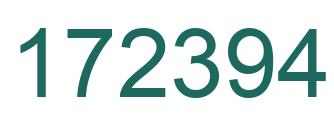 Number 172394 green image