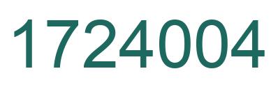Number 1724004 green image