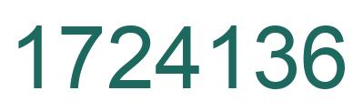 Number 1724136 green image