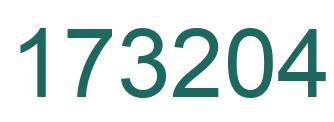 Number 173204 green image