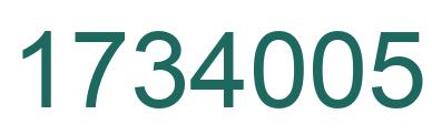 Number 1734005 green image
