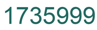 Number 1735999 green image