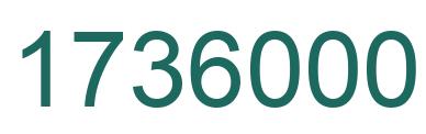 Number 1736000 green image