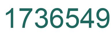 Number 1736549 green image