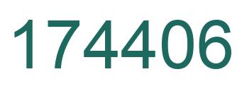 Number 174406 green image