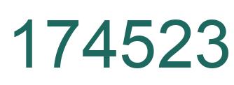 Number 174523 green image