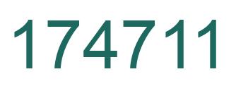 Number 174711 green image
