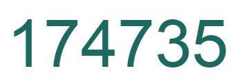 Number 174735 green image