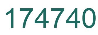 Number 174740 green image