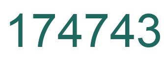 Number 174743 green image