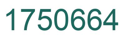 Number 1750664 green image