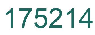 Number 175214 green image