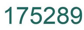 Number 175289 green image