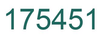 Number 175451 green image