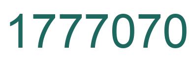 Number 1777070 green image