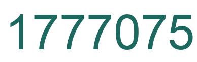 Number 1777075 green image