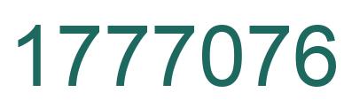 Number 1777076 green image