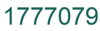 Number 1777079 green image