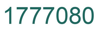 Number 1777080 green image