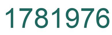 Number 1781976 green image