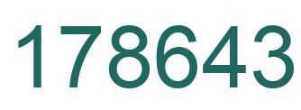 Number 178643 green image