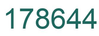 Number 178644 green image