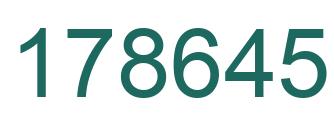 Number 178645 green image