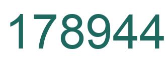 Number 178944 green image