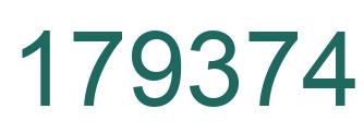 Number 179374 green image
