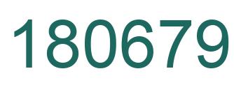 Number 180679 green image