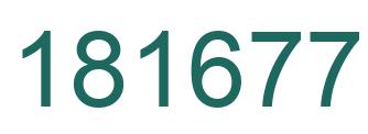 Number 181677 green image