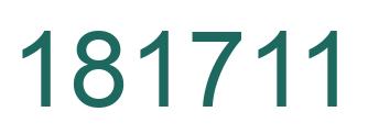 Number 181711 green image