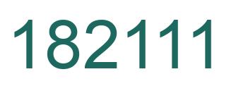 Number 182111 green image
