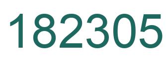 Number 182305 green image