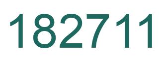 Number 182711 green image