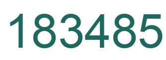 Number 183485 green image