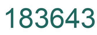 Number 183643 green image