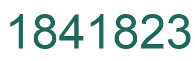 Number 1841823 green image