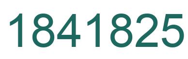 Number 1841825 green image