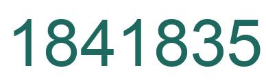 Number 1841835 green image
