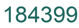 Number 184399 green image