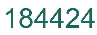 Number 184424 green image