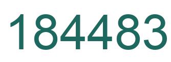 Number 184483 green image