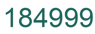 Number 184999 green image