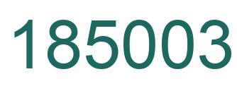 Number 185003 green image